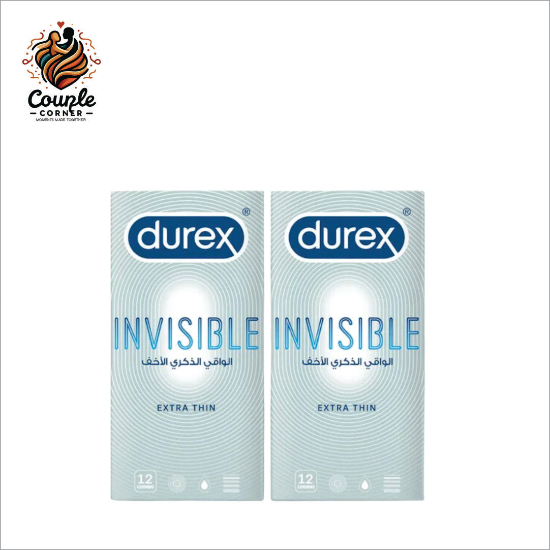 Pack of 2 Durex Invisible Condoms 12's