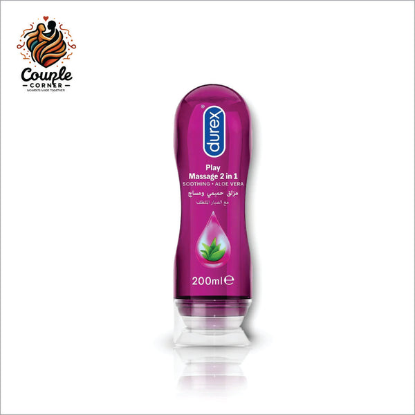 Durex Play Massage 2-In-1 Intimate Lube & Massage Gel, Aloe Vera, 200ml