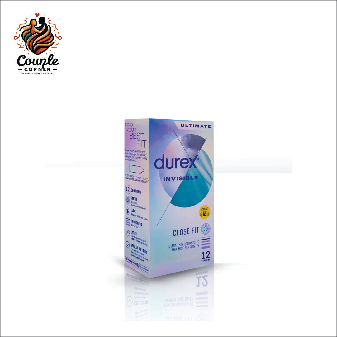 Durex Invisible Ultimate Close Fit Condom, 12-Pack