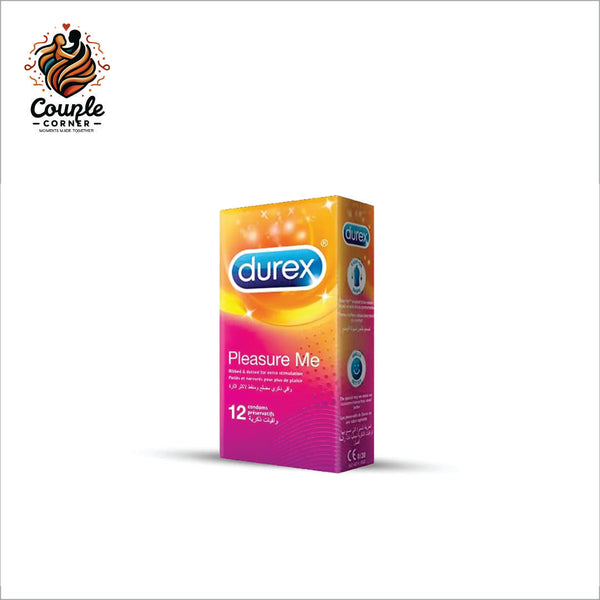 Durex Pleasure Me Ribbed and Dotted Regular Fit Condoms -12pcs