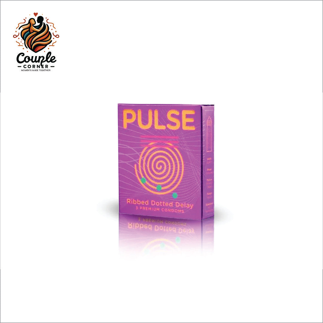 Pulse Ribbed Dotted Delay Condom Available in Cheapest Price