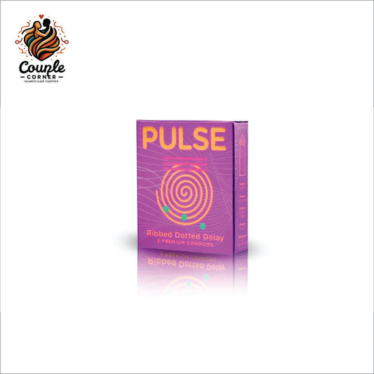 Pulse Ribbed Dotted Delay Condom Available in Cheapest Price